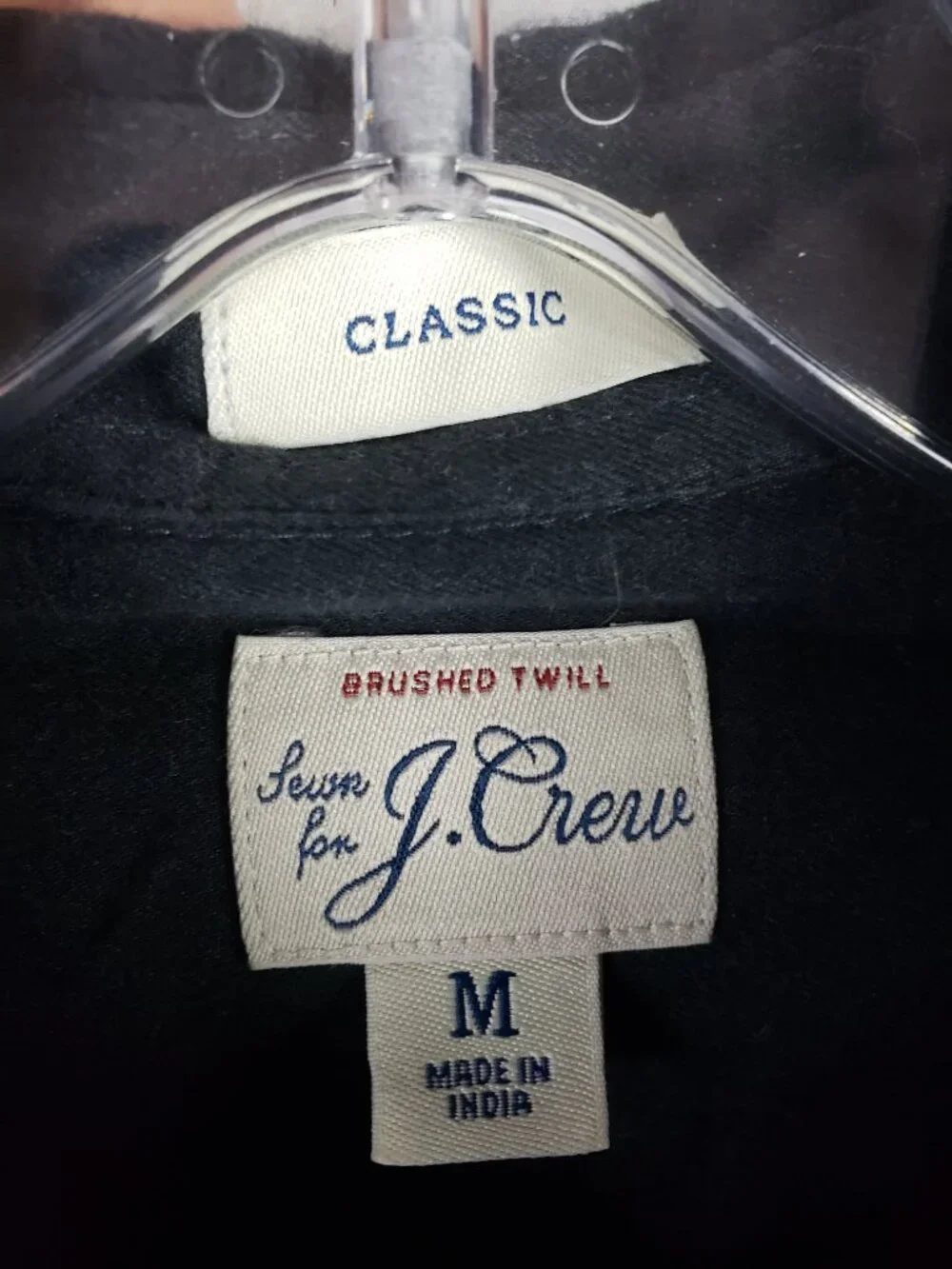J CREW Shirt Brushed Twill Button-Down Collar Classic Fit Charcoal size M #BJ446